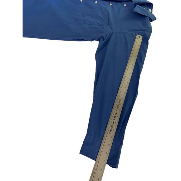 Van Heusen Mens Long Sleeve Button-Up Shirt Blue Size XL 17 34/35 - Picture 9 of 12